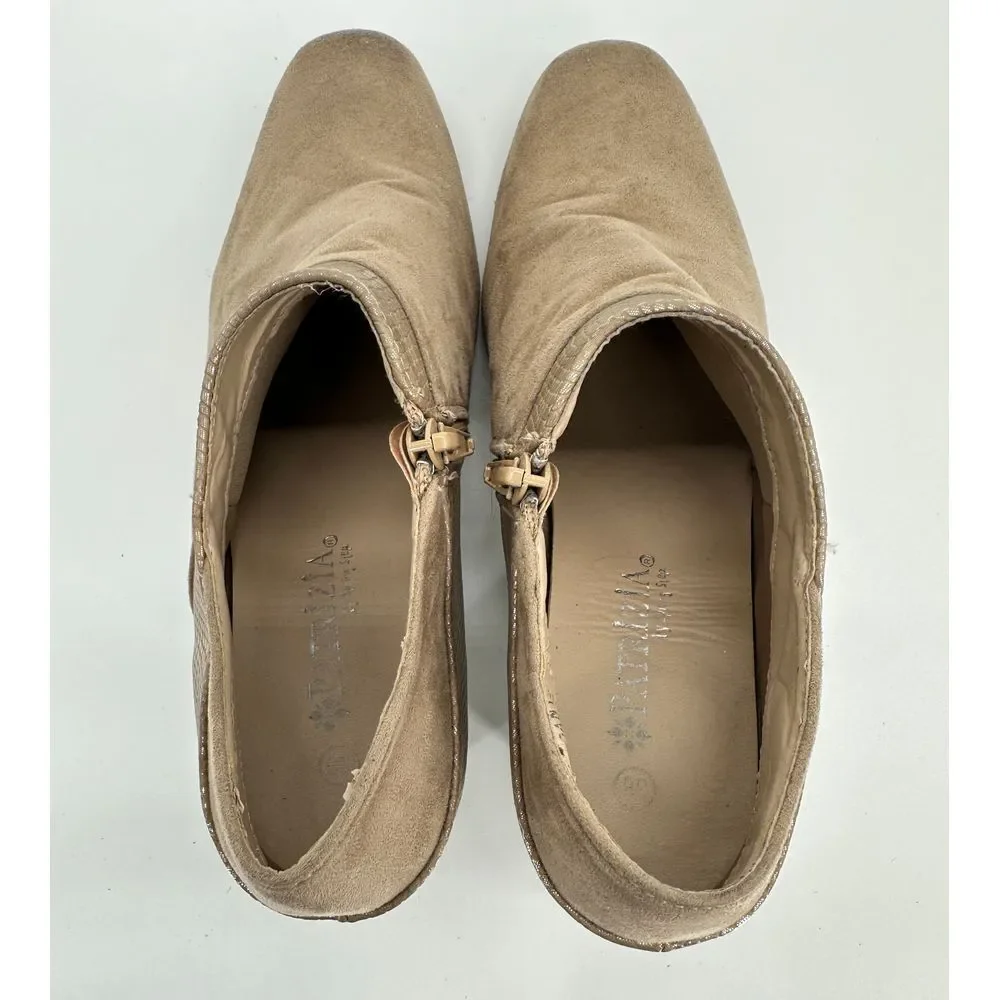 PATRIZIA by Spring Step‎ Danica Taupe Booties 2.75